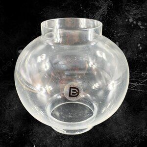Dartington Crystal Glass Round Candle Chandelier Lamp Shade Globe England Single